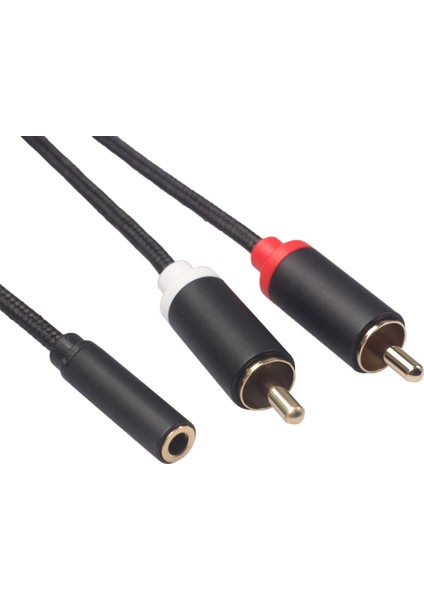 Rca Kablosu 2rca Erkek - 3.5 mm. Dişi 3.5 mm. - 2rca Splitter Aux Kablosu Hoparlör Ses Amplifikatörleri Subwoofer, Siyah 0.4m (Yurt Dışından) indirimleri
