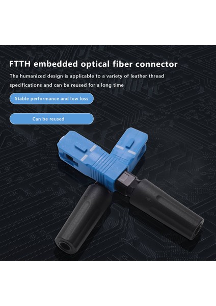 50 Adet Gömülü Sc Upc Fiber Optik Hızlı Bağlantı Ftth Tek Modlu Fiber Optik Sc Hızlı Bağlantı Sc Adaptörü Saha Montajı (Yurt Dışından)