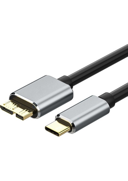 5gbps USB Tip C - Micro-B 3.0 Kablo 3A Dizüstü Sabit Disk Disk Akıllı Telefon İçin Hızlı Şarj Micro-B Tel Kordon, 1m (Yurt Dışından)
