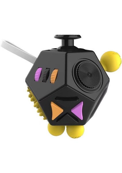 Dehb Okb Otizm Çocuklar Yetişkinler Için 12 Yan Fidget Küp Dodecagon Fidget Oyuncak Dekompresyon (Yurt Dışından)