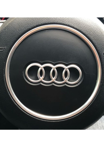 Audi Uyumlu Direksiyon Logo Çerçeve Yuvarlak Model