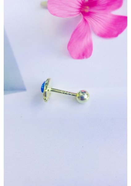 Tekli, Blue Eye Gümüş Piercing Küpe fiyatları