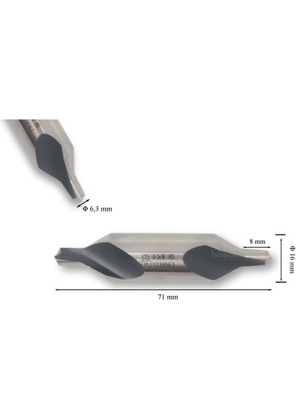 6,30 mm Punta Matkabı Hss (Dın 333/A)