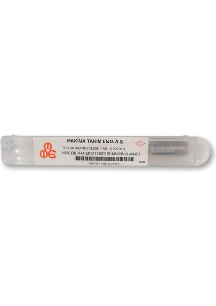 M12X1,5 Ince Diş Makina Kılavuzu Düz Hsse Dın 374/C