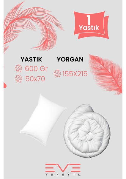 Eve Tek Kisilik Yorgan Seti + 1 Yastik