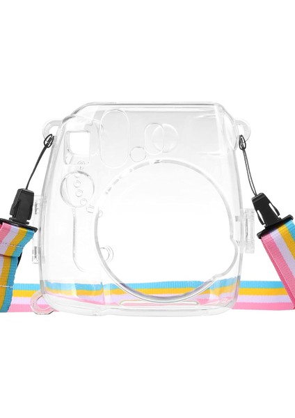 Omuz Askısı ile Fujifilm Instax Mini 8/8+/9 Anında Kamera Için Koruyucu Crystal Clear Hard Case Kapak (Yurt Dışından)