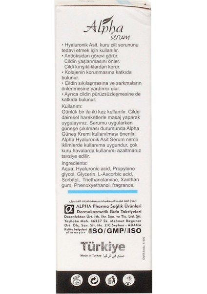 Hyaluronik Asit Serumu 30ML fırsatları