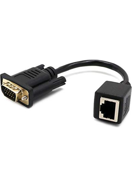 VGA - RJ45 Adaptör Ağ Kablosu - VGA Ağ Kablosu Konektörü Monitör - Ağ Kablosu Konektörü VGA Genişletici (Yurt Dışından)