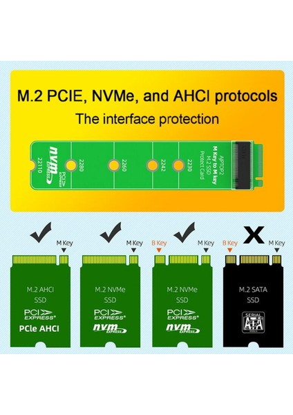 M.2 SSD Adaptör Kartı Testi Koruyucu Kurulu M Anahtar Pcıe Nvme Uzatma Koruması Sabit Disk Adaptör Kartı Sabit Disk İçin (Yurt Dışından)