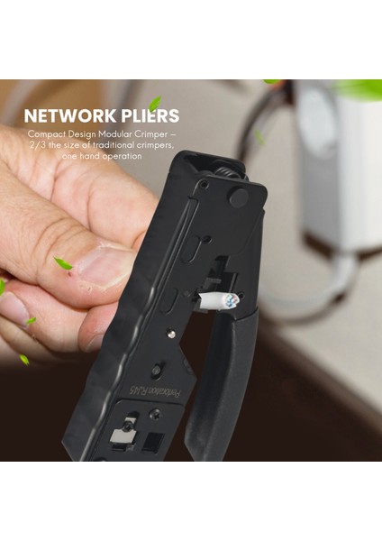 Cat5 Cat6 Cat7 RJ45 İçin Crimper'den Geçiş RJ12 RJ11 Ağ Konnektörleri Modüler Fişler Ethernet Kabloları Ez Sıkma Aleti (Yurt Dışından)