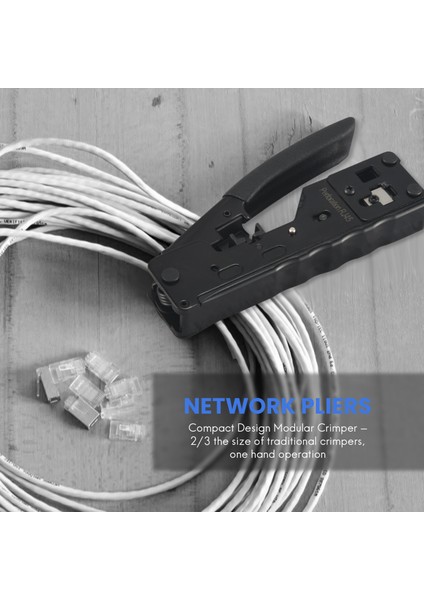 Cat5 Cat6 Cat7 RJ45 İçin Crimper'den Geçiş RJ12 RJ11 Ağ Konnektörleri Modüler Fişler Ethernet Kabloları Ez Sıkma Aleti (Yurt Dışından)