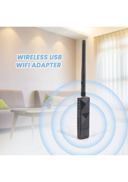 AR9271 802.11N 150 Mbps Kablosuz USB Wifi Adaptörü + Windows 7 / 8 / 10 / Kali Linux İçin 6dbi Wifi Anten Ağ Adaptörü (Yurt Dışından)