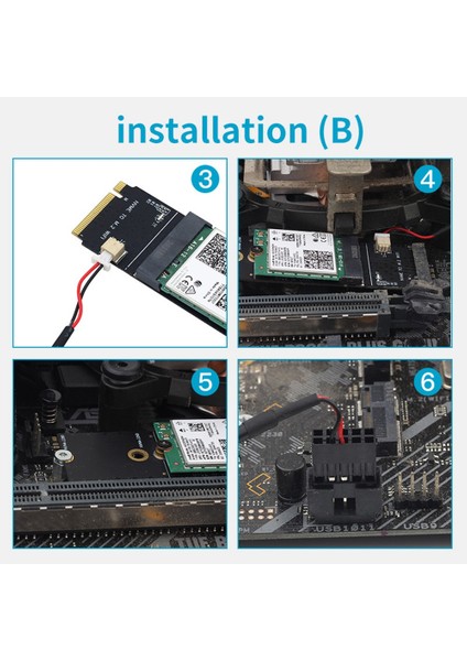 Kablosuz M.2 A+E Anahtar Yuvası M.2 M Anahtar Wifi Bluetooth Adaptörü İçin AX200 9260 B cm.94352Z Kart Nvme Pcı Express SSD Bağlantı Noktası (Yurt Dışından)