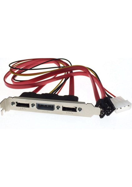 Pc Dıy Sata'dan Esata'ya ve 4pin Ide Molex Power Pcı Braket Yuvası Kablosu Harici Sabit Sürücü İçin Tam Boy Profil (Yurt Dışından)
