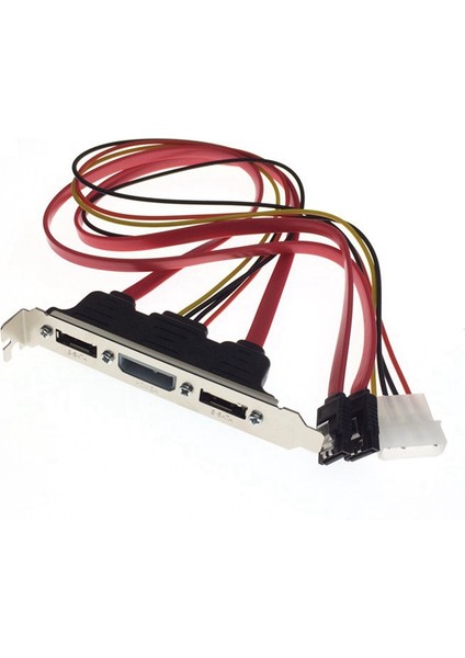 Pc Dıy Sata'dan Esata'ya ve 4pin Ide Molex Power Pcı Braket Yuvası Kablosu Harici Sabit Sürücü İçin Tam Boy Profil (Yurt Dışından) modelleri