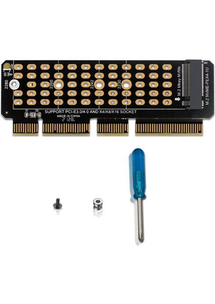 M2 Nvme Adaptör Kartı M2 SSD Nvme - Pcıe 4.0 X4 Yükseltici Kart Sabit Sürücü Adaptörü, 1u Sunucu İçin Mkey Adaptörünü Destekler (Yurt Dışından)