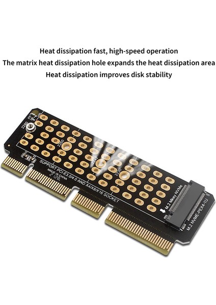 M2 Nvme Adaptör Kartı M2 SSD Nvme - Pcıe 4.0 X4 Yükseltici Kart Sabit Sürücü Adaptörü, 1u Sunucu İçin Mkey Adaptörünü Destekler (Yurt Dışından)