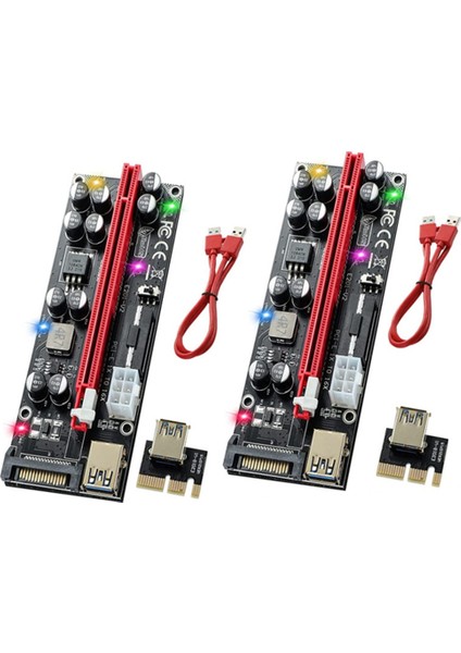 Takım Pcıe 3.0 1x - 16X Grafik Kartı Adaptör Kablosu Pcı-E 1x - 16X Grafik Kartı Uzatma Kablosu VER009S Pro (Yurt Dışından)