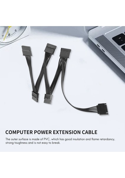 15 Pin Sata Güç Uzatma Sabit Disk Kablosu 1 Erkek - 5 Kadın Güç Kaynağı Splitter Adaptör Kablosu Dıy Pc Sever (Yurt Dışından)