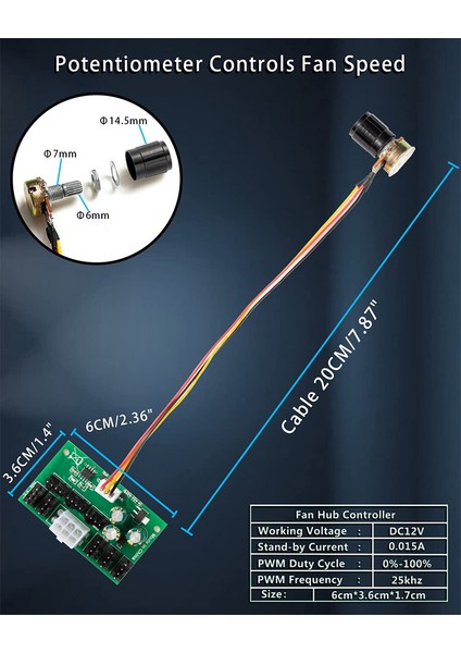 Bilgisayar Kasası Madenci Fan Hızı Kontrol Cihazı 8 Port 4-Pin Fan Hub Pwm Yüksek Güçlü Fan Kontrolörü Fan Hızı Regülatörü (Yurt Dışından)