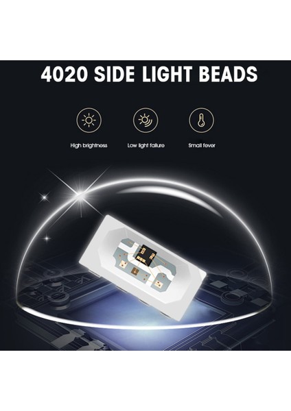 100 Adet SK6812 Sıde-A SK6812 Ic LED Çip Yan Aydınlatma Smd 4020 Rgb Şerit Ekran İçin Bireysel Olarak Adreslenebilir (Yurt Dışından)