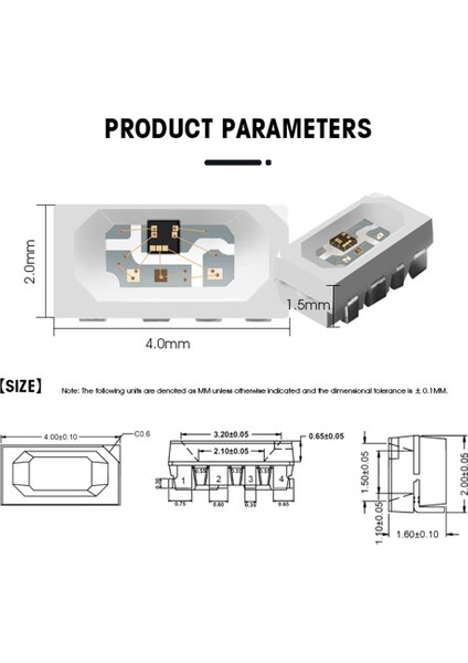 100 Adet SK6812 Sıde-A SK6812 Ic LED Çip Yan Aydınlatma Smd 4020 Rgb Şerit Ekran İçin Bireysel Olarak Adreslenebilir (Yurt Dışından)