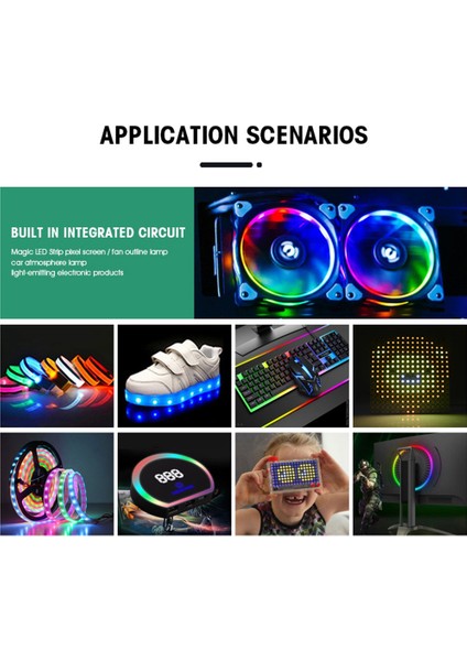100 Adet SK6812 Sıde-A SK6812 Ic LED Çip Yan Aydınlatma Smd 4020 Rgb Şerit Ekran İçin Bireysel Olarak Adreslenebilir (Yurt Dışından)