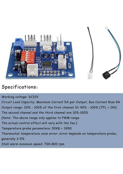 Dc 12V 4 Telli Yüksek Sıcaklık Fan Sıcaklık Kontrolü Hız Kontrol Cpu Modülü Sıcaklık Alarmı Pwm Pc Cpu (Yurt Dışından)