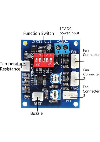 Dc 12V 4 Telli Yüksek Sıcaklık Fan Sıcaklık Kontrolü Hız Kontrol Cpu Modülü Sıcaklık Alarmı Pwm Pc Cpu (Yurt Dışından)