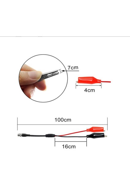 100 cm. Bnc Q9 Çift Timsah Klip Testi Kablo Probu Osiloskop Testi Talepleri Osiloskop, Sinyal Jeneratörleri 10 Adet (Yurt Dışından)