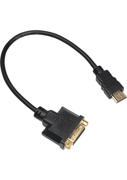 En Kaliteli 1ft 0.3m HDMI - DVI Dvı-D 24 + 5 Adaptör Altın Kaplama Erkek - Dişi Kablo Hdtv 1080P Hd Dönüştürücü Adaptör (Yurt Dışından)