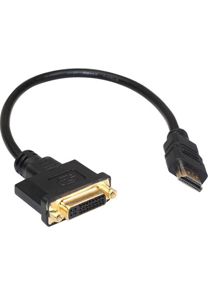 En Kaliteli 1ft 0.3m HDMI - DVI Dvı-D 24 + 5 Adaptör Altın Kaplama Erkek - Dişi Kablo Hdtv 1080P Hd Dönüştürücü Adaptör (Yurt Dışından)