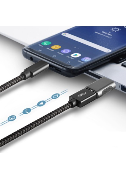 USB C - USB Adaptörü 2'li Paket, Tip C Erkek - USB 3.0 Dişi Adaptör Dizüstü Bilgisayarlar, Şarj Cihazları ve Daha Fazlası İçin Otg Dönüştürücü - Gri (Yurt Dışından)