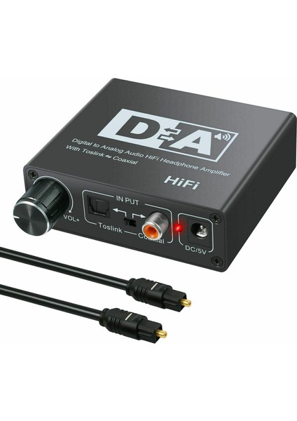 Spdif ile Analog Rca 3.5 mm. Ses Hifi Dönüştürücüye 192KHZ Dijital Optik Koaksiyel Toslink (Yurt Dışından)