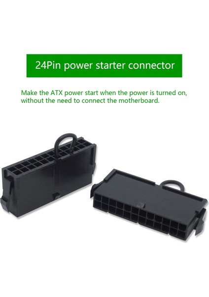24 Pin Atx Güç Kaynağı Starter Jumper Starter Psu Tek Başına Yeniden Başlatma Etkinleştir Bağlayıcı Btc Madenci Makinesi (Yurt Dışından)