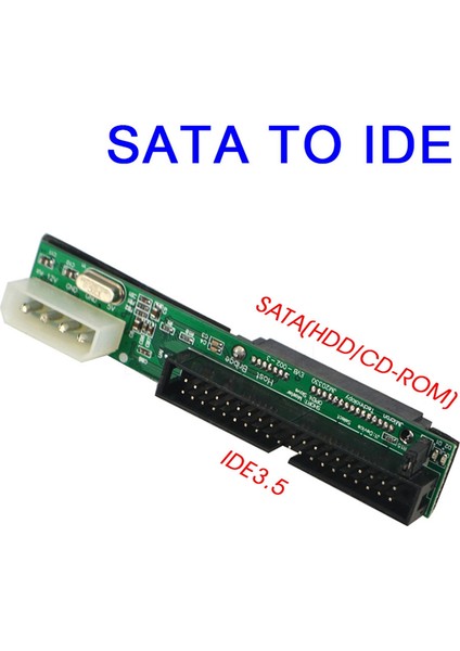 Sata - Ide Adaptörü Dönüştürücü 2.5 Sata Dişi - 3.5 Inç Ide Erkek 40 Pin Bağlantı Noktası 1.5gbs Desteği Ata 133 100 HDD CD DVD (Yurt Dışından)