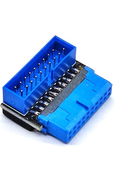 USB Başlık Adaptörü Usb3.2 Gen1 19PIN / 20PIN Soket 90 Derece Direksiyon Dirsek Dönüştürücü Dıy Masaüstü Anakart B (Yurt Dışından)