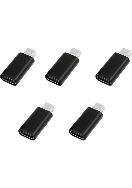 5 Adet USB C Mini USB 2.0 Adaptör Tipi C Dişi Mini USB Erkek Dönüştürme Adaptörü Mp3 Oynatıcılar İçin Çizgi Kam, Siyah (Yurt Dışından)