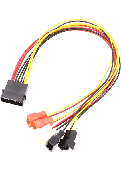 4pin Molex - 3pin Fan Güç Kablosu Adaptör Konektörü 12V 7V 5V Soğutma Fanı Kablosu (Yurt Dışından)