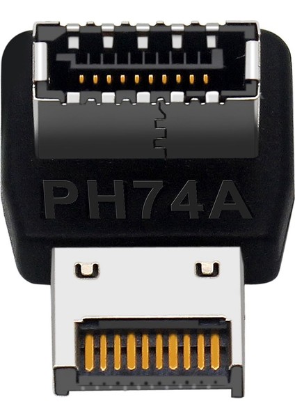 Bilgisayar Anakartı Type-E USB 3.1 Type-E Arayüzü 90 Derece Direksiyon Dirseği Ön Type-C Takılı Adaptör (PH74A) (Yurt Dışından)