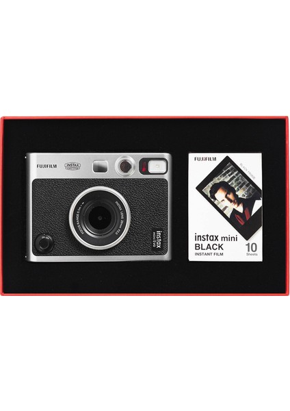 Instax Mini Evo Siyah Fotoğraf Makinesi Kırmızı Kutulu