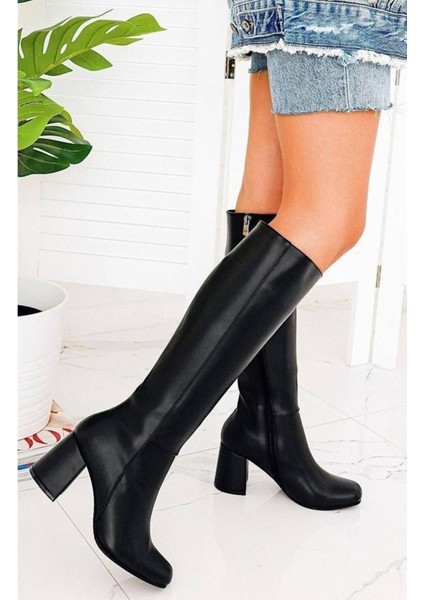 Millennium Kadın Siyah Cilt Klasik Çizme