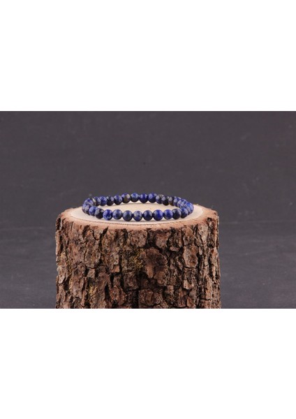 Sertifikalı Lapis Lazuli Doğal Taş Bileklik 6 mm fırsatları