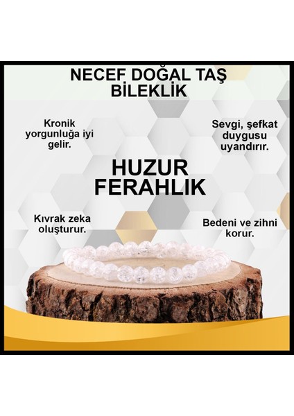 Sertifikalı Necef Doğal Taş Bileklik 6 mm