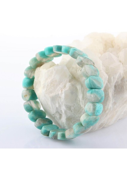 Sertifikalı Amazonit Doğal Taş 9X14 mm Bileklik fiyatları
