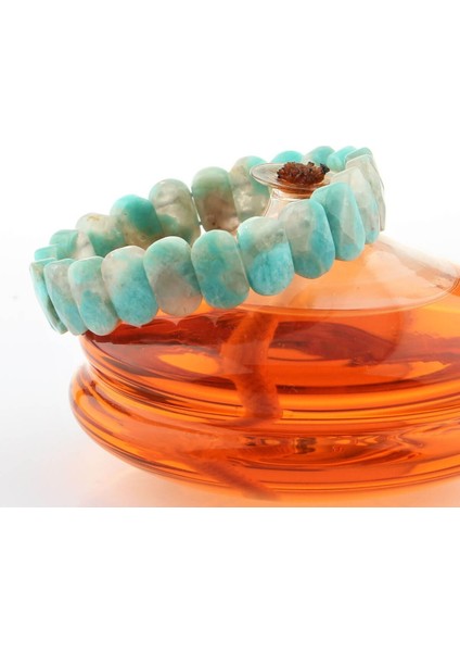 Sertifikalı Amazonit Doğal Taş 9X14 mm Bileklik modelleri