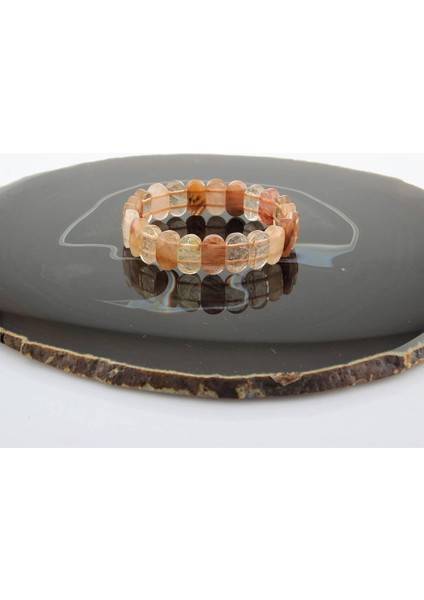 Sertifikalı Altın Rutilli Kuvars 9X14 mm Bileklik fırsatları