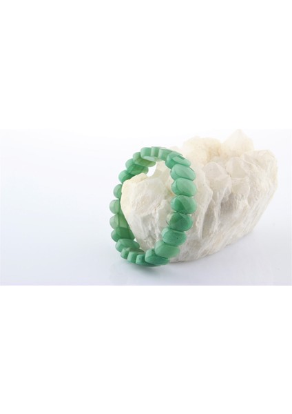 Sertifikalı Aventurin Doğal Taş 9X14 mm Bileklik