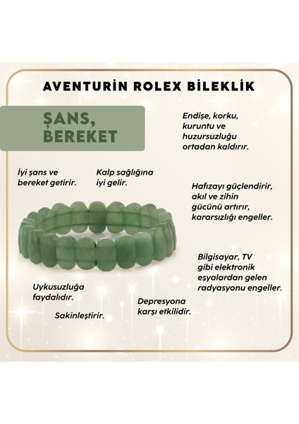 Sertifikalı Aventurin Doğal Taş 9X14 mm Bileklik fiyatları