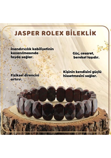 Sertifikalı Jasper Kan Doğal Taş 9X14 mm Bileklik fiyatları